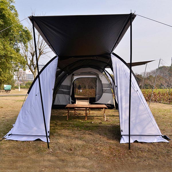 Luxury Multi-person Double-layer Tunnel Tent Large Space Waterproof Camping Tent