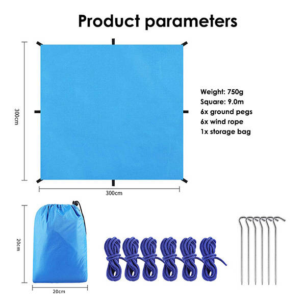 Multicolor Waterproof Ultralight Camping Tarp Awning Tent Beach Tent Sun Shelter