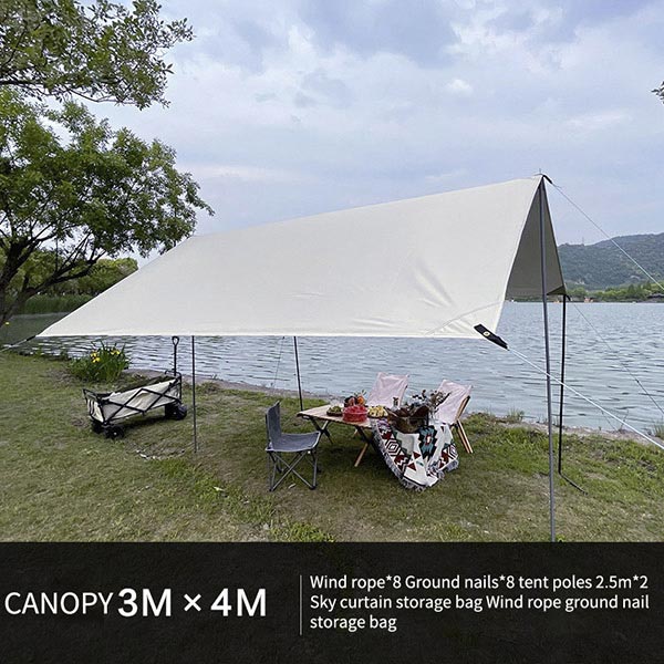Rain Tarp Shelter Portable Picnic Shadow Large Tarp Shelter