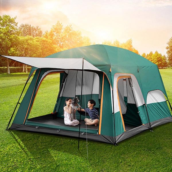 8-10 Person Waterproof 2 Rooms 1 Living Room Travel Outdoor Camping Tent For Family